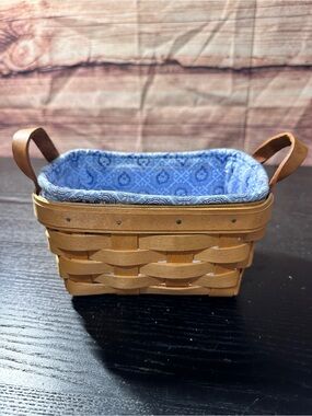 Longaberger Tea Basket With Provincial Paisley Liner And Protector 2001